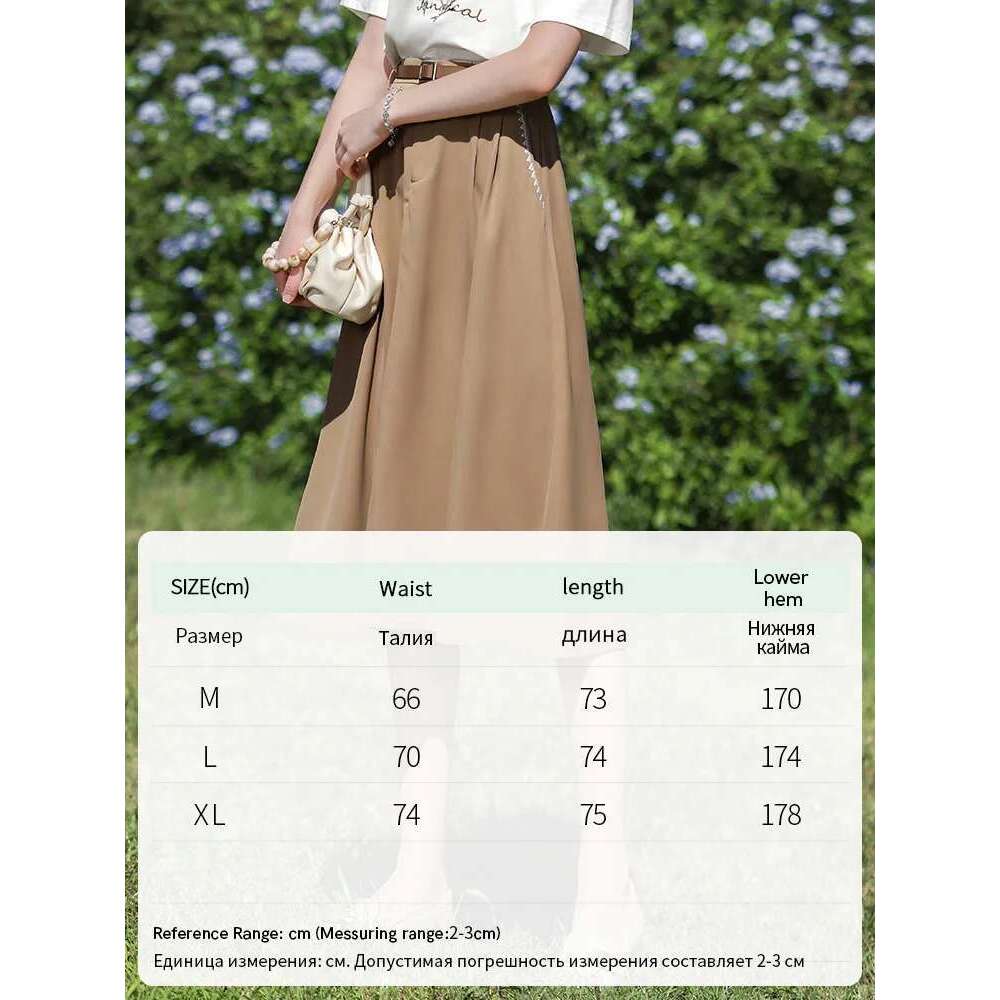 A-E Skirts For Women French High Waist Embroidery Spring New Draped Umbrella Solid Basics Skirt