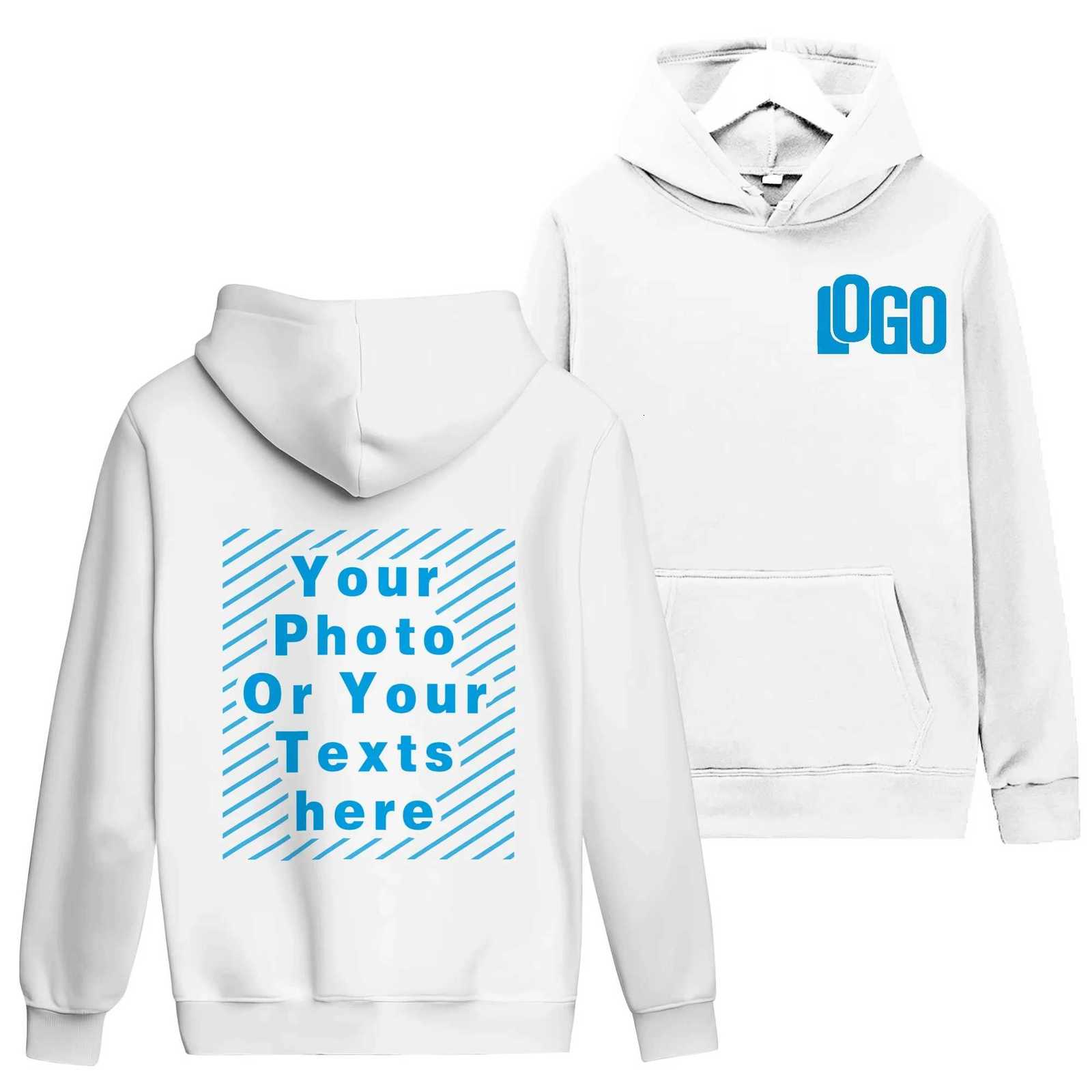 2025 Customized printed hoodies for men and women loose casual wear long sleeved hooded sweaters personalized streetwear W251106