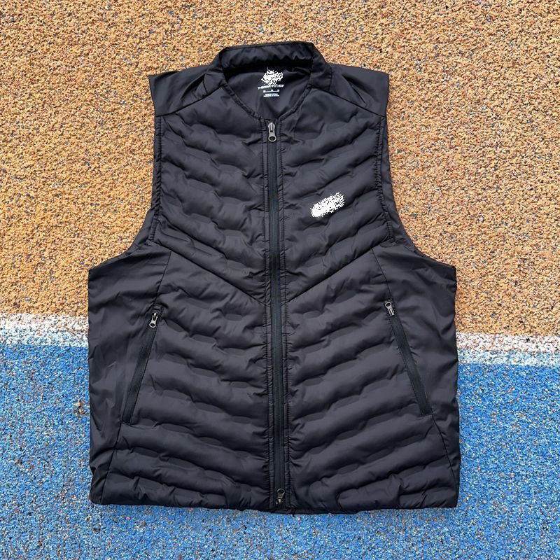 Mens sports sleeveless jackets vest designer warm gilet winter spring autumn coat running joggers sport waistcoat outdoor cotton down puffer jacket loose gym parka
