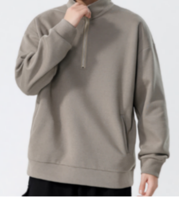 350 Turtleneck Sweatshirt for Men Autumn and Winter Thickened Loose Trendy Solid