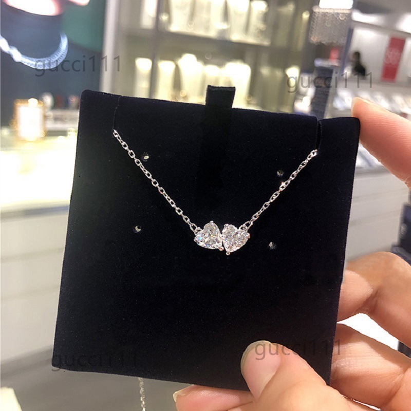 Designer Swarskovis Shi Jiayuan Template True Love Stay Together Heart Shaped Necklace Female Swallow Element Crystal Collar Chain Re L6TJ Swarovski