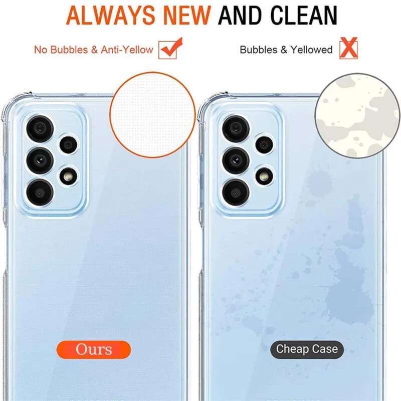 1.5MM Thick Air-Bag Clear Case for Samsung Galaxy A52 A72 A13 A23 A33 A53 A73 A04 A04S A14 A24 A34 A54 A22 A32 5G Cover Fundas