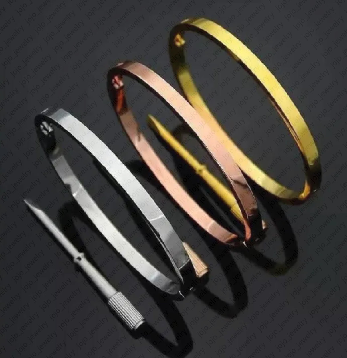 gold bracelet designer jewelry women bangle bracelet fashion luxury famous brand jewelry love screw cuff bracelets for women stainless steel wholesale braclett