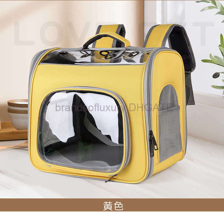 Double Shoulder Pet Bag Simple and Convenient Portable Cat Bag with Large Capacity Breathable Space Module Outgoing Dog Backpack