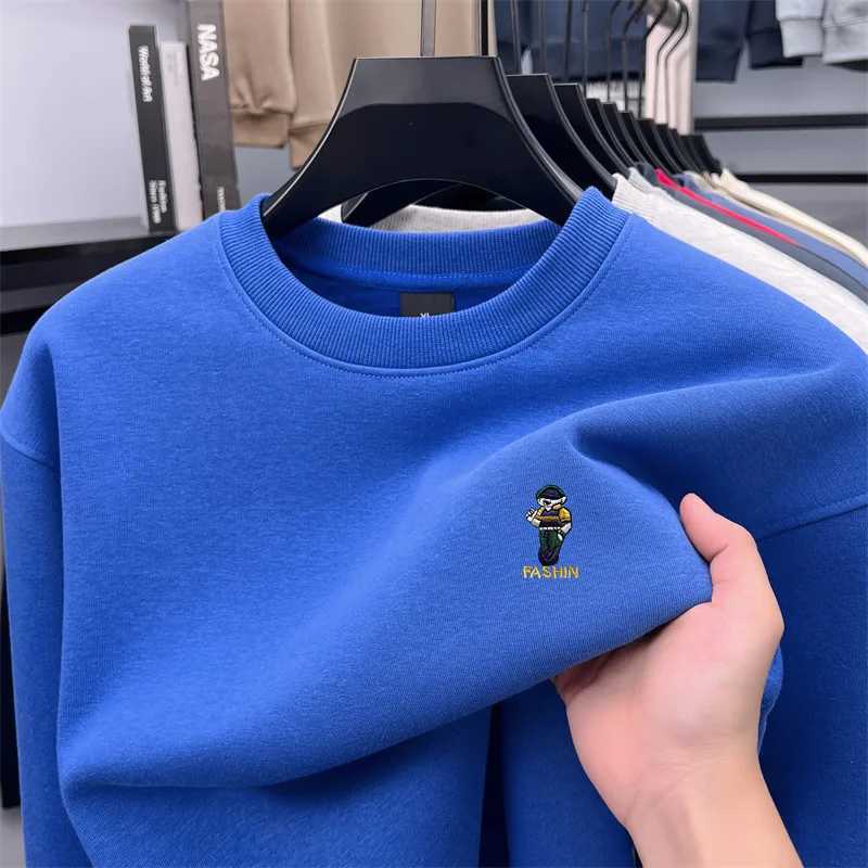 High End Hoodie for Men in Autumn and Winter 2025 with A Pure Cotton Texture and Trendy Embroidery for Interior and Exterior W251106