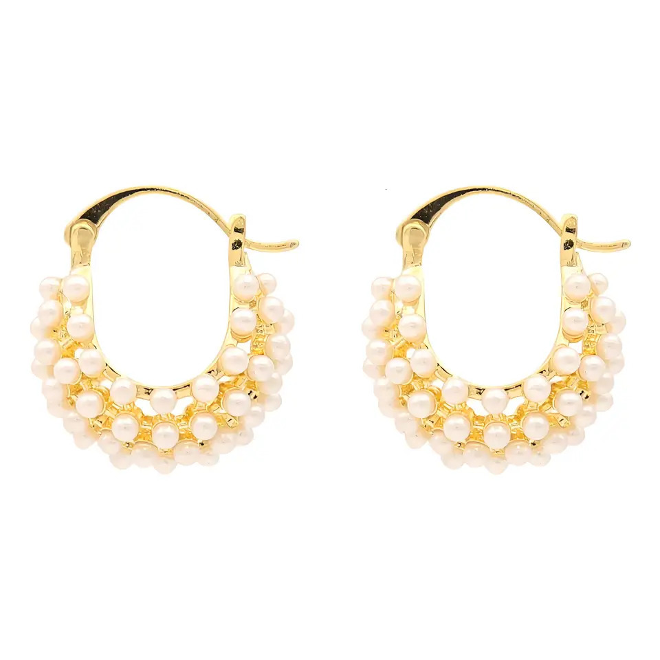 Explosive millet bead basket earrings fashionable fresh fully buttoned small ious temperature 250326