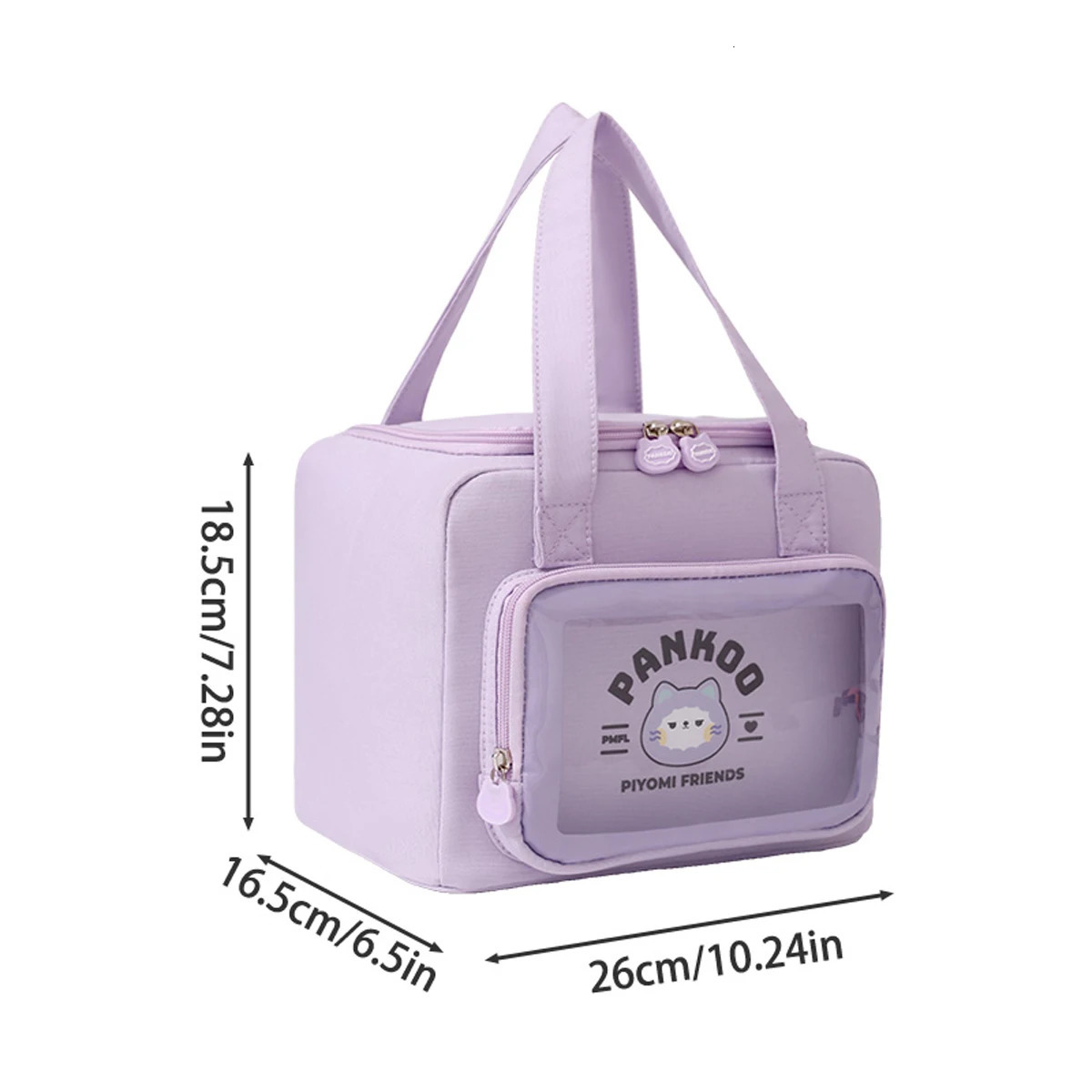 8L cartoon large capacity handbag lunch bag picnic insulated box student portable vacation beach 250401