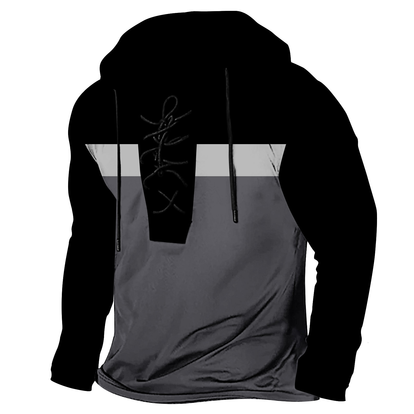 2025 New Spring Mens Wear Mens Tether Printed Hoodie Large Size Hoodie Long Sleeve T-shirt