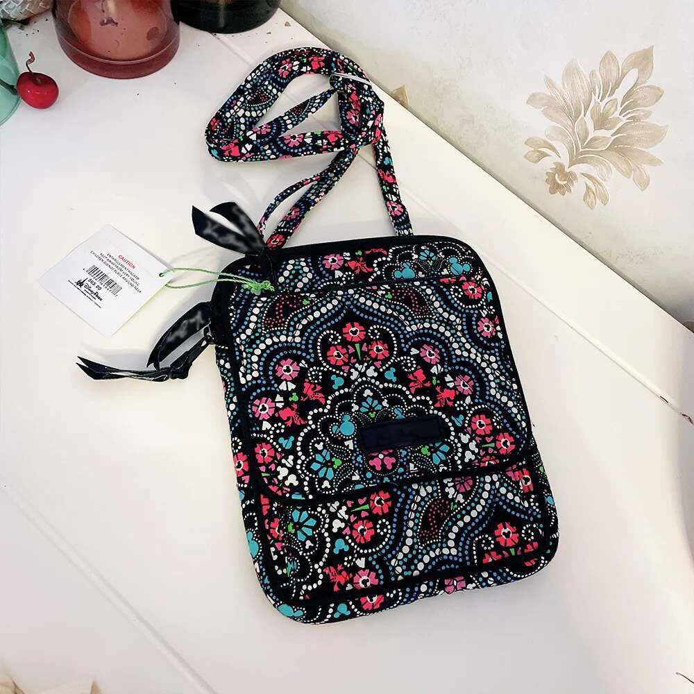 VB slanting small cotton environmental protection printed phone bag