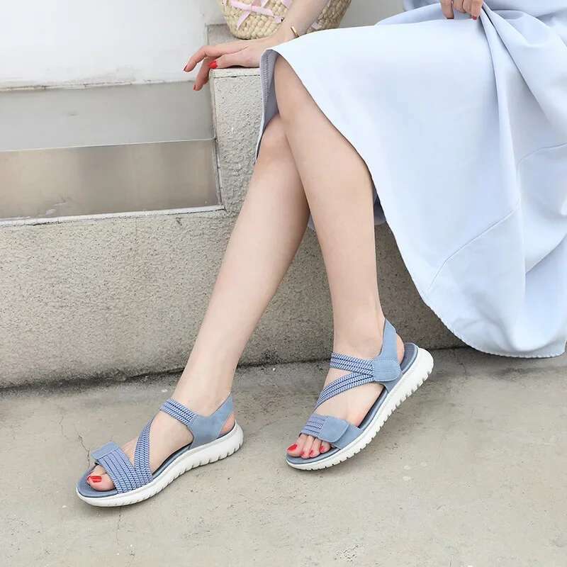 2025 Summer New Women's Elegant Sandals Outdoor Sports Beach Slope Heel Height Raising Women's Comfortable Designer Fashion Open toed Shoes