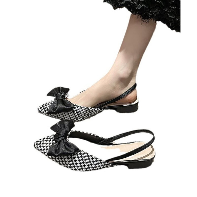 hot free shipping Sandals for woman outdoor fashionable Plaid Polka Dot Heel Fashion casual slippers