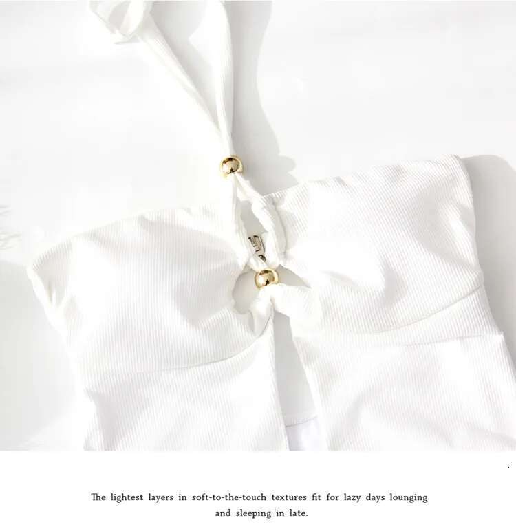 Solid Color White One Piece Swimsuit Women,high Waist Hollow Out Suspender Backless Bikini,summer Beach Bathing Suit 2024 New