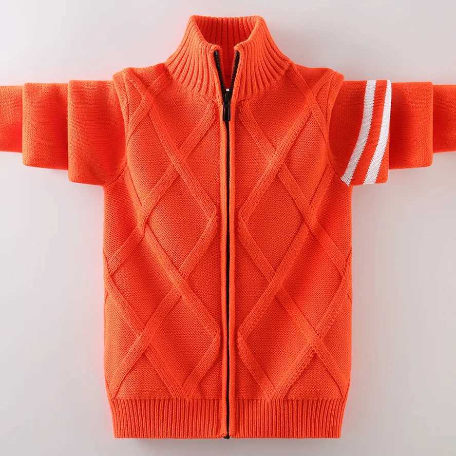 Winter Childrens Sweater Keep Warm New Cotton Clothing Cardigan Sweater Boys Clothes Childrens Knitted Sweater Coat L251104