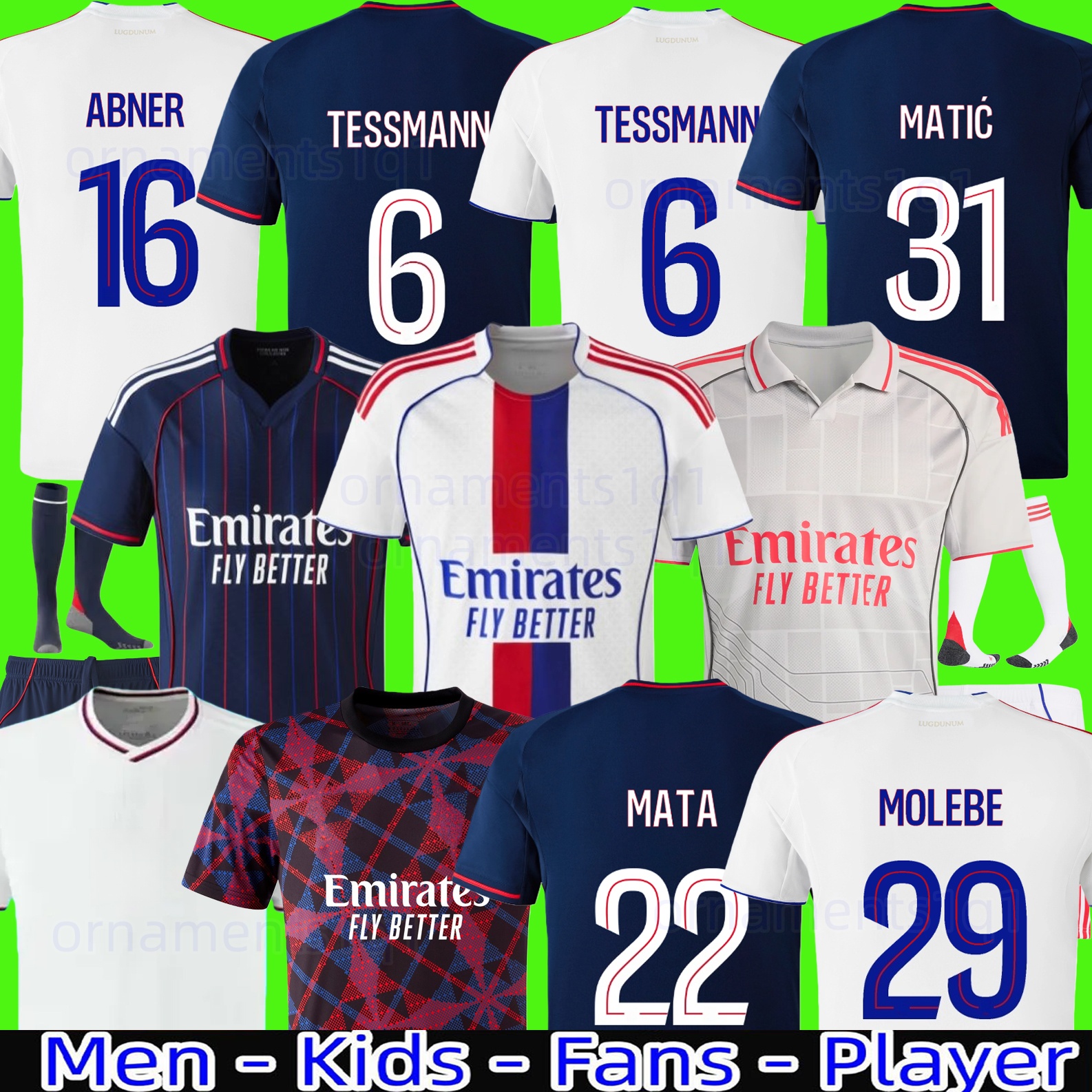 25 26 Maillot de foot DEMBELE Soccer JerseyS Special Lyon 2025 2026 75-Year Anniversary Kit Lyonnais CAQUERET OL AOUAR BARCOLA CASTELLO JR football shirt man kids