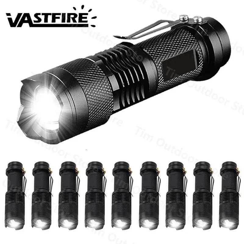 Mini LED Flashlight Tactical Torch Lamp Portable Torch Flash light Adjustable Focus Zoomable Flashlight for Gift HikingW251106