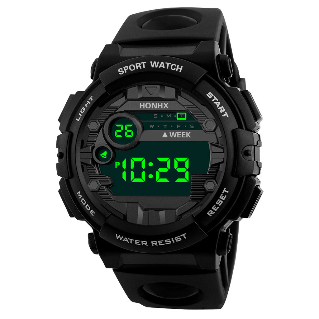 Cool Luminous Men Sport Watch High-end Silicone Strap Military Wrist Watch Led Calendar Digital Watch Reloj De Hombre