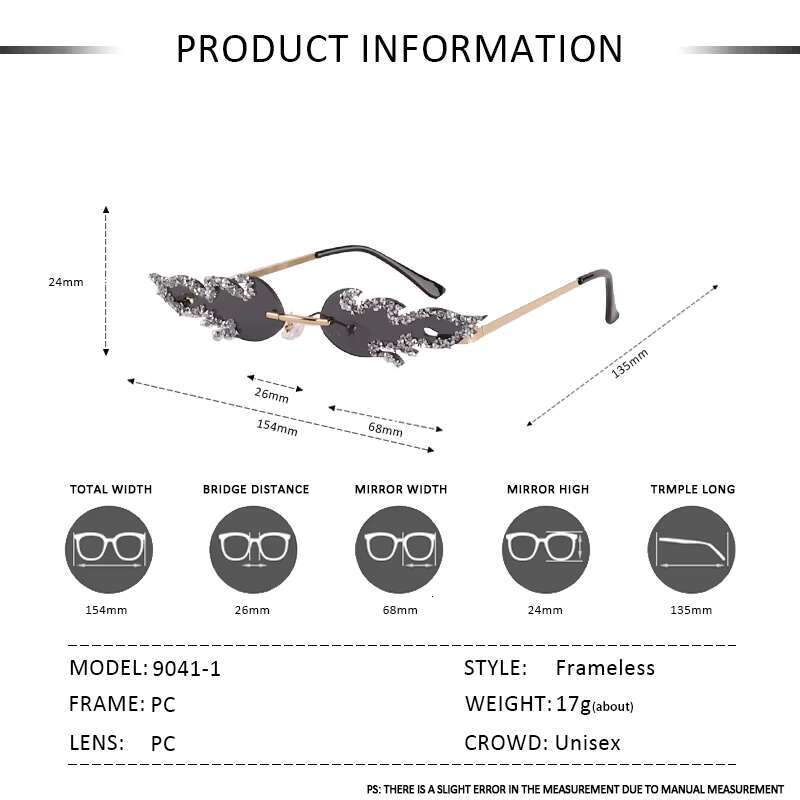 Feather Fire Frame Women Handmade Pearl Sunglasses Flame-shaped Party Shades
