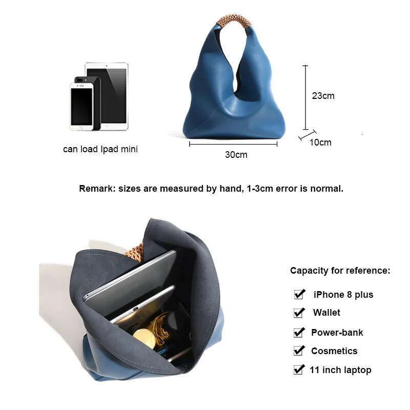 Women's Trend Female Leather Armpit Bag Lady High Level Large Capacity Dumpg Tote Shoulder Pack Commuting Handbag