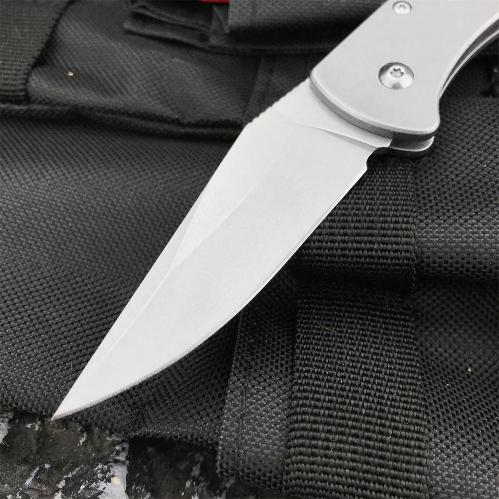Model 10402-1 PIKA II 420 Steel Pocket Folding Knife- D2 PLAIN Edge Blade Portable Outdoor Tactical Hunting EDC Cutting Tools Self defense Rescue Kniv