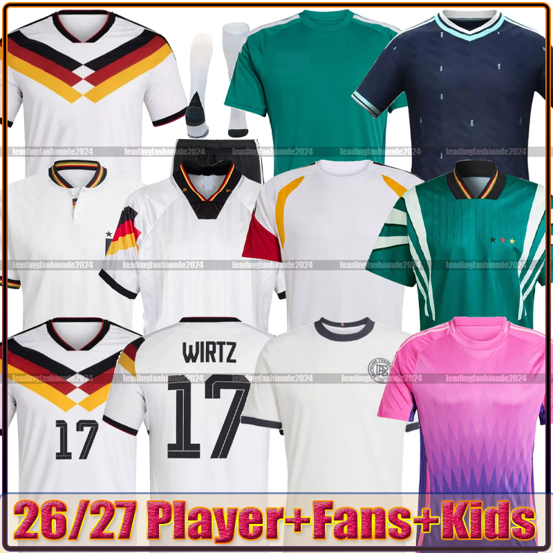 24 European Cup Germany HUMMELS GNABRY Soccer Jerseys European kit KROOS WERNER REUS MULLER GOTZE Men Football Shirts Kids Kits Fans Player Home away Deutschland