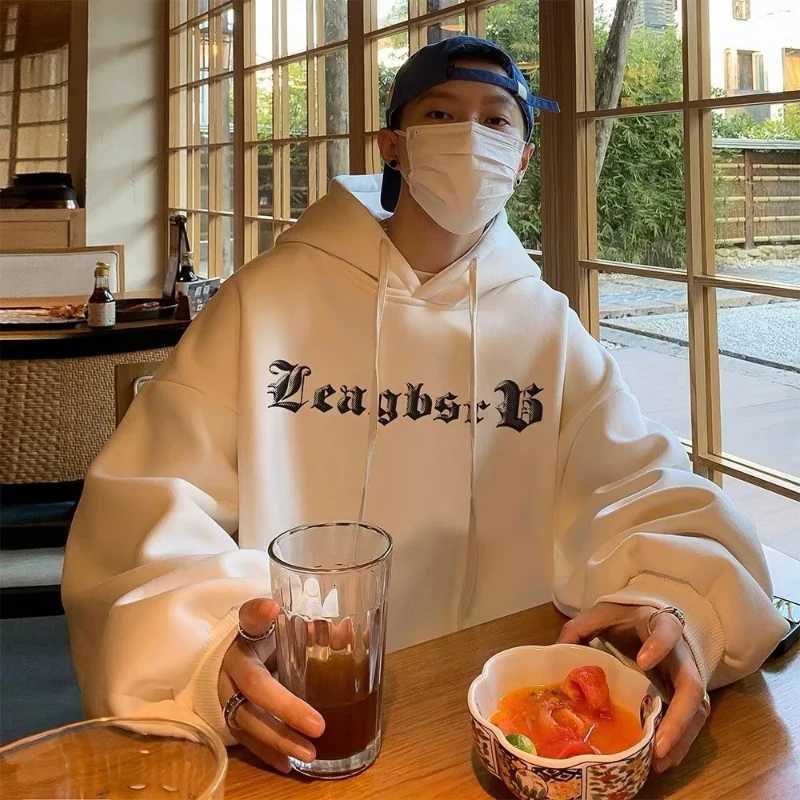 M-8XL Hoodie Mens Dalian Hoodie Loose Fashion American Classic Gothic Letter Printed Long Sleeve Double Shirt W251106