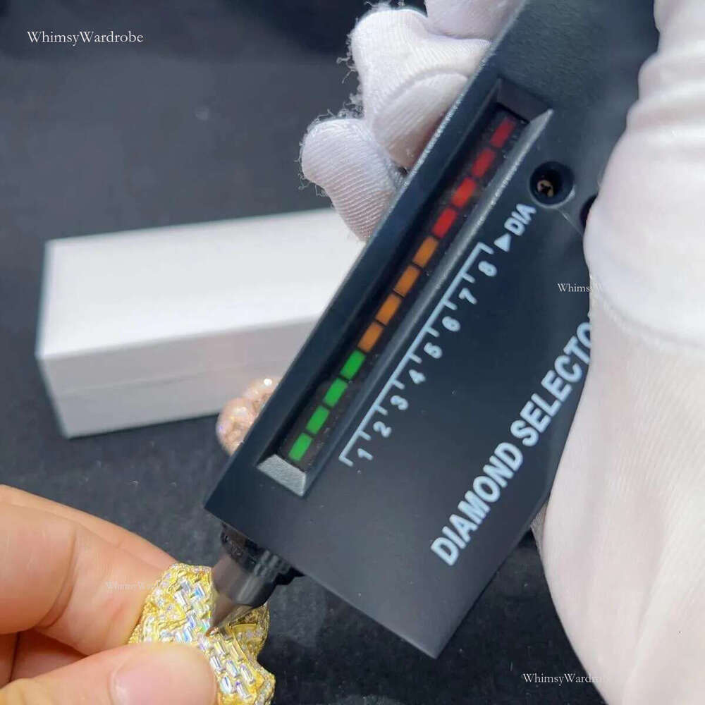 Iced Out Sier Big Da Mens Real Dia Have a certificate Moissanite Ring sier Cross Rings Hip Hop Women Jewelry Free shipping