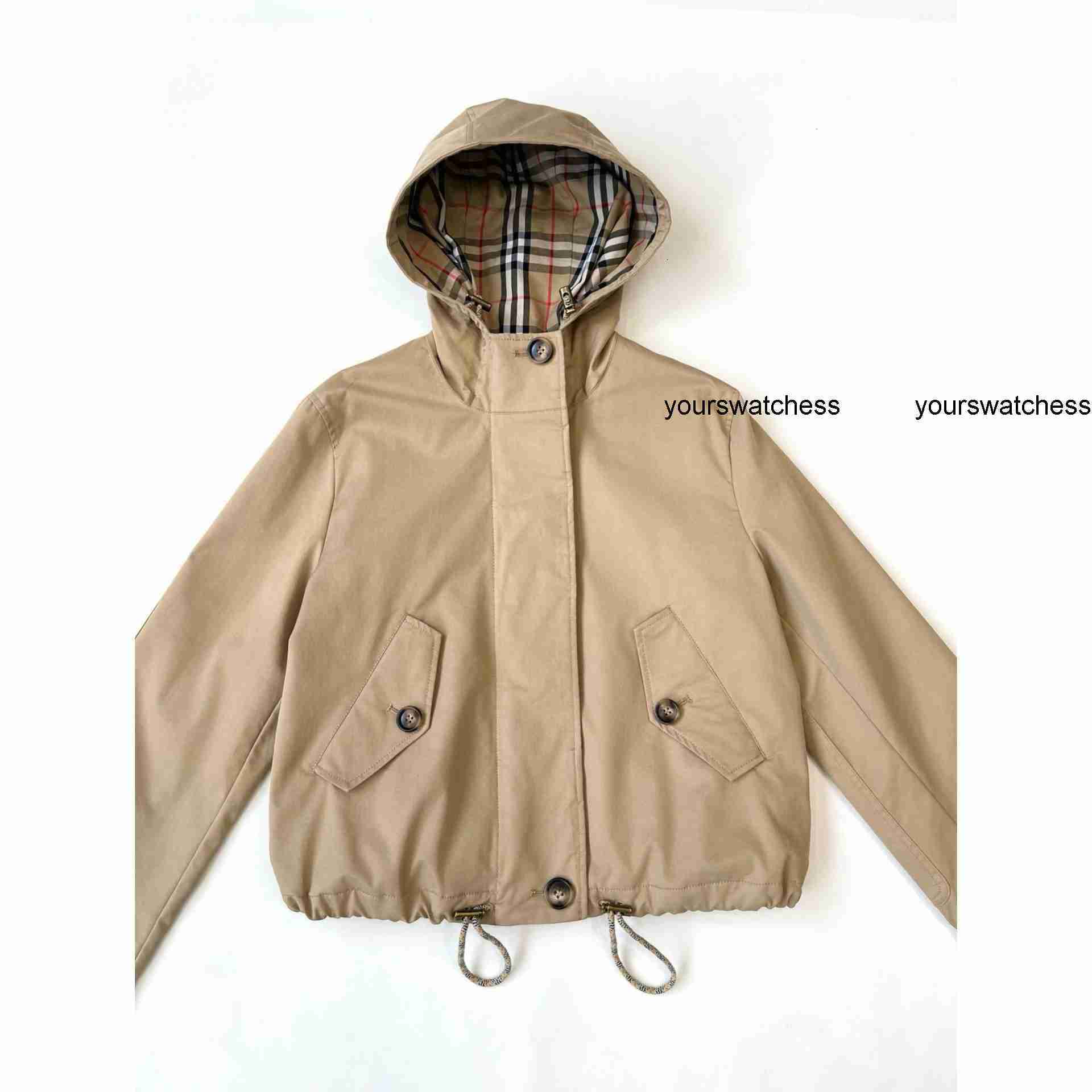 | Bbr Gabardine Hooded Short Jacket