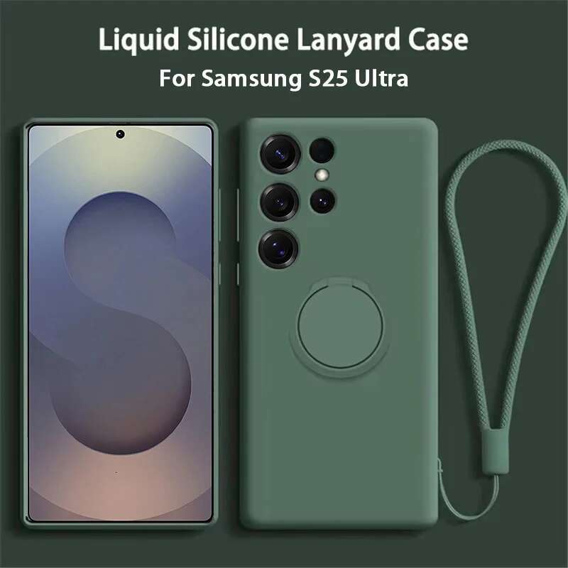 Liquid Silicone Magnetic Holder Case For Samsung Galaxy S25 S23 S22 S21 Ultra Plus S20 S24 FE A55 A25 A34 A54 A53 Soft Cover