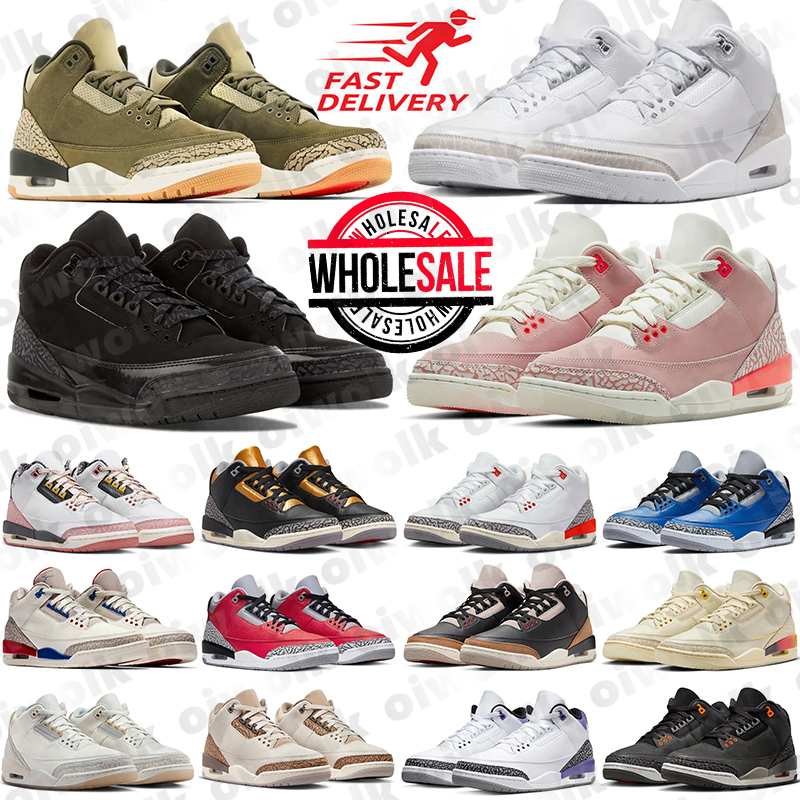 Designer shoes 3 basketball shoes 3s men women Family Affair Pure Money Black Cat Cement Sunse basketball mens trainers sneakers