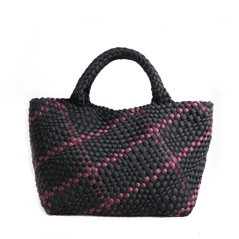 women's bags 2025 Korean-style fashion handbags woven color-blocking shoulder bags