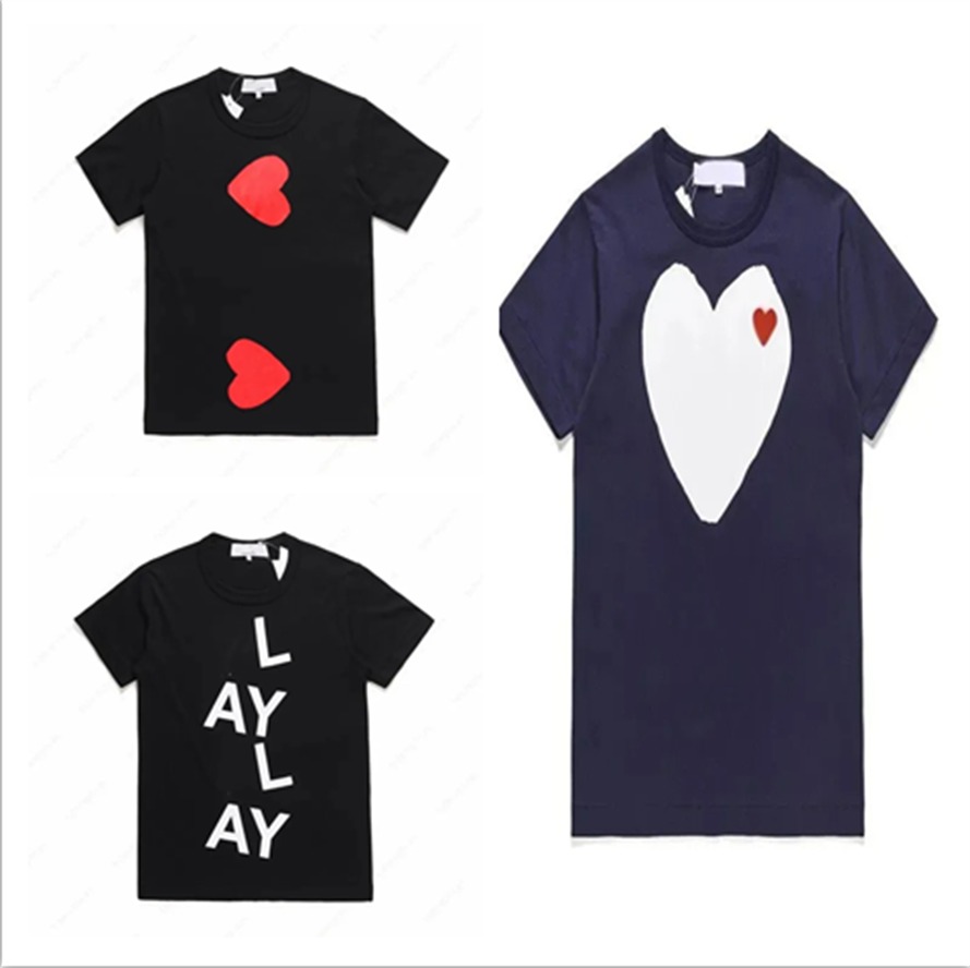Luxury Designer PLAY Mens T shirts Red Heart Fashion Embroidered Casual T-shirt Cotton Printed Short Sleeve Women High Quanlity Tshirts Summer Asian Size S-5XL