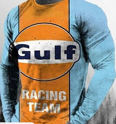 Summer new 3D printed mens camouflage pullover long sleeved casual T-shirt mens clothing