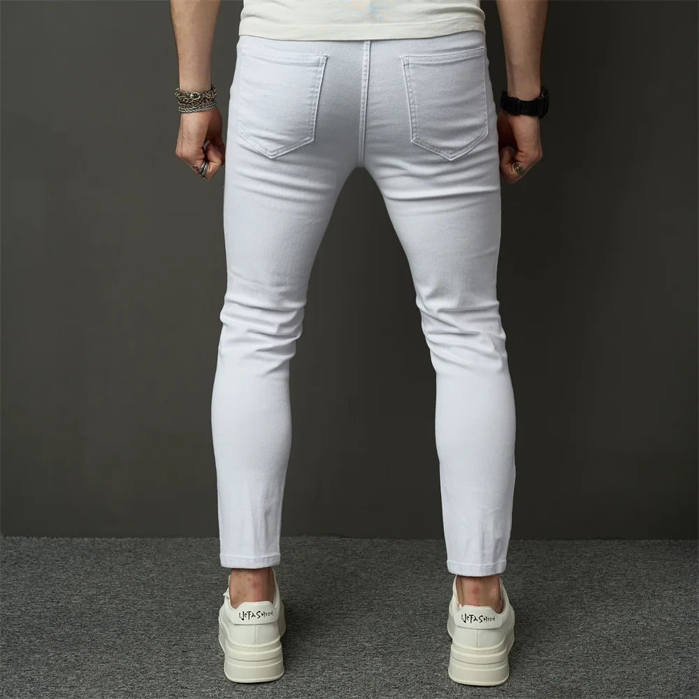Mens Simple Style Stretch Tight Jeans Pants 250401