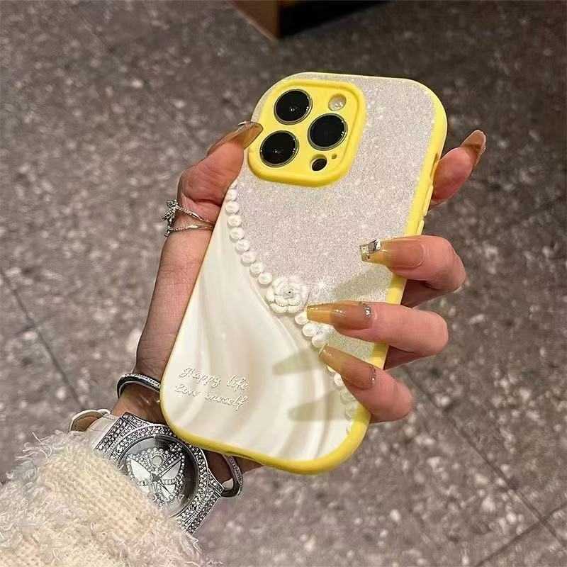 Luxurious Pearl Compatible with 14 Plus 16 Pro Max Phone Case iPhone 15 Shockproof 13 Full Coverage 12 J251202