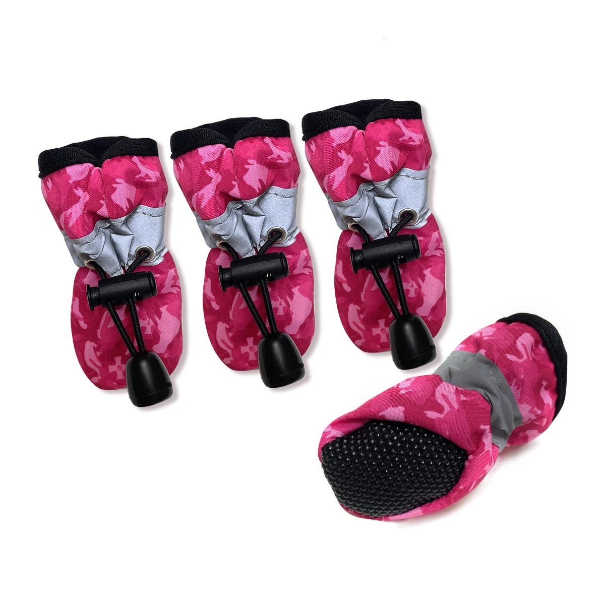 Dog Shoes for Large Dogs with Printed Medium Dog Boots Paw Protectors Summer Pavement Water-Resistant in Rainy Weather Ou 250402