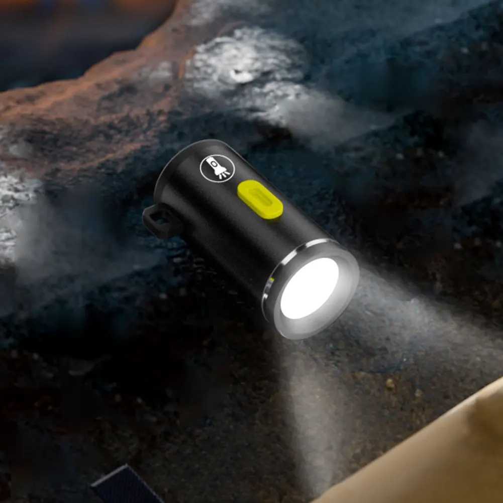 1-5PCS LED Handheld Mini Flashlight Type C Powered Small Pocket Flashlight Outdoor Emergency Light for Outdoor Hiking CampingW251106