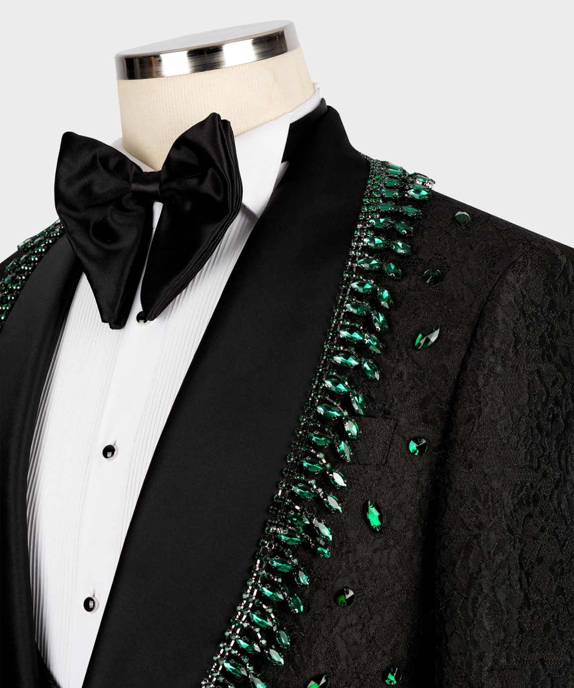 New Fashion One Piece Black Spring Summer Men Suits Set Blazer With Beaded Sequins Shawl Lapel Customized Groom Wedding Tuxedo Formal Prom Jacket