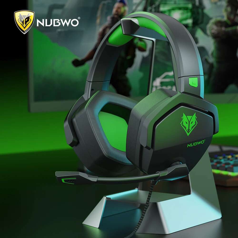 NUBWO N16 Headset - Noise Canceg Mic, Stereo Sound, and Comfortable Design Gaming Headphones for PS5, PS4, Xbox One