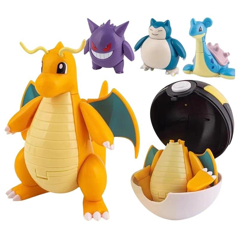 Pokemon Figures Pikachu Gengar Pokeball Dragonite Snorlax Genuine Original Toy Anime Figure Pocket Monster Pokeball Model Gift