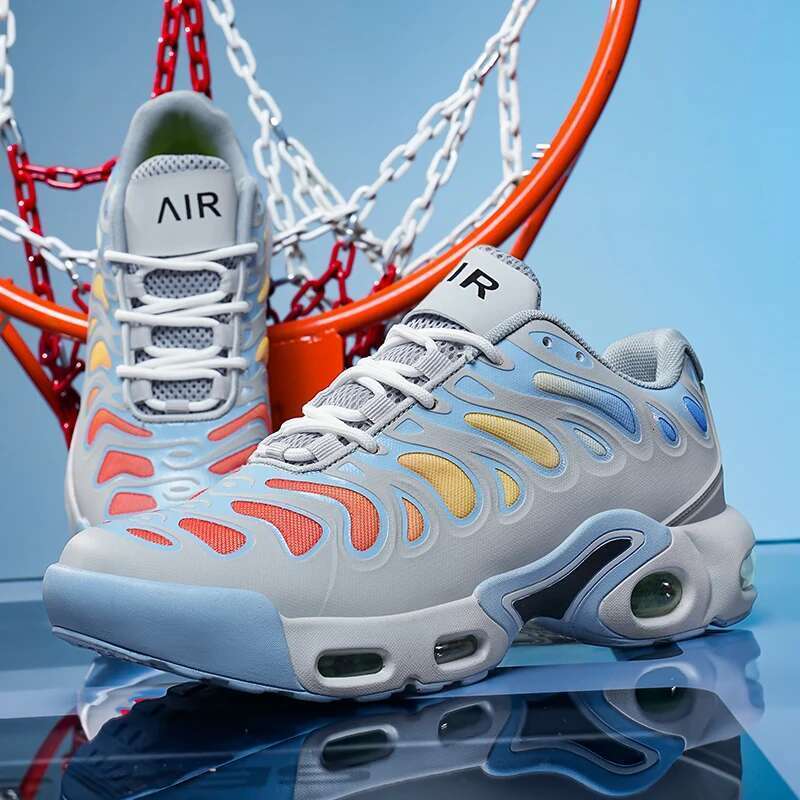 New Fashion Couple Sneakers Outdoor Soft Soled Sports Colorful Fiess Tennis Shoes Ant i Slip Men Women Off-road Run Sh oe