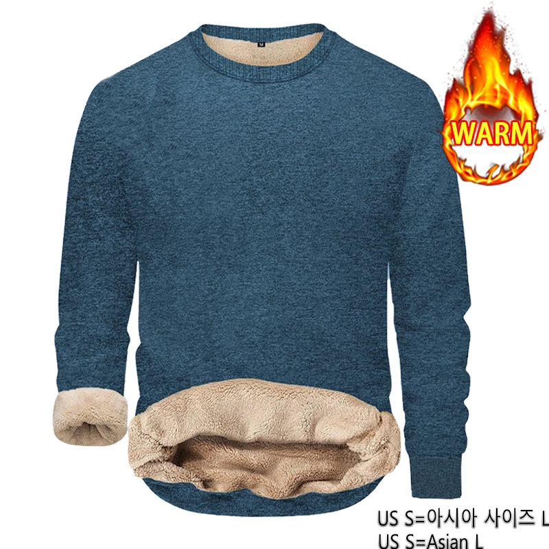 Animal Game Men Fleece Sweatshirts Casual Pullover Slim Thermal Underwear Male Sherpa Lined Streetwear Thermal Winter Shirts 251106