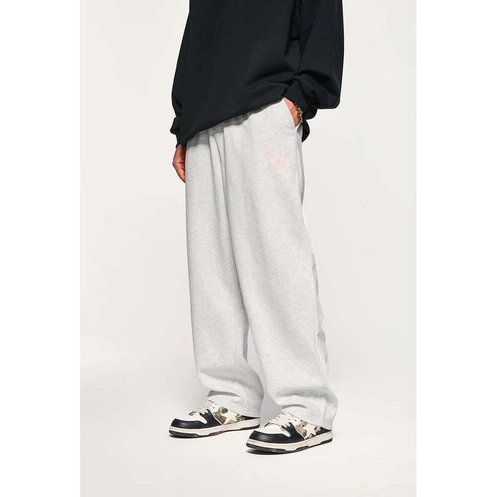 Vintage Straight Leg Sweatpant Unisex Casual Loose Fit Track Pants Mens Trousers