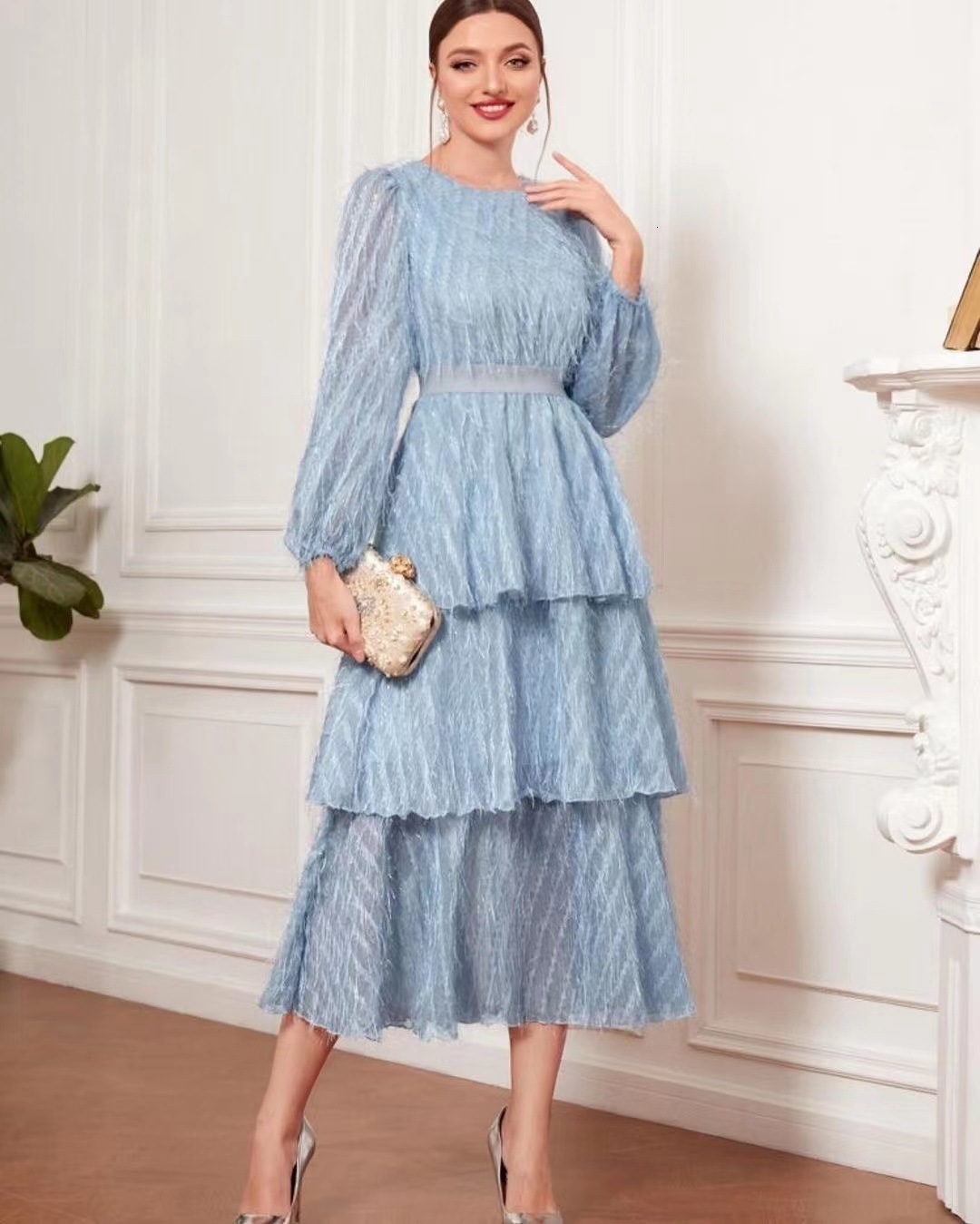 2025 Womens French Style Early Spring Casual New Lace Fairy Slim Fit Dress