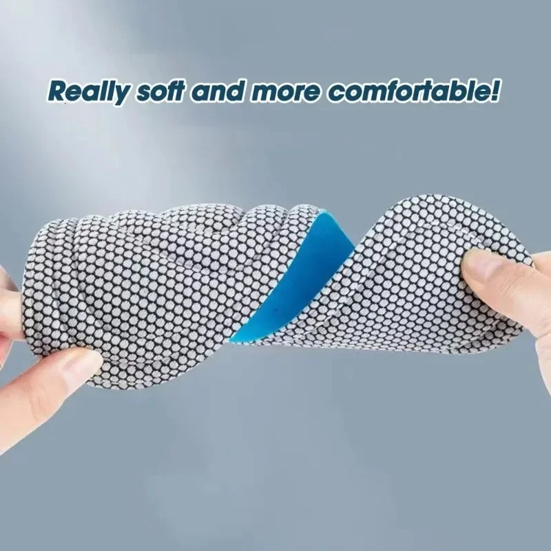 42Pcs Memory Foam Orthopedic Insoles for Shoes Antibacterial Deodorization Sweat Absorption Insert Sport Running Pads 251105