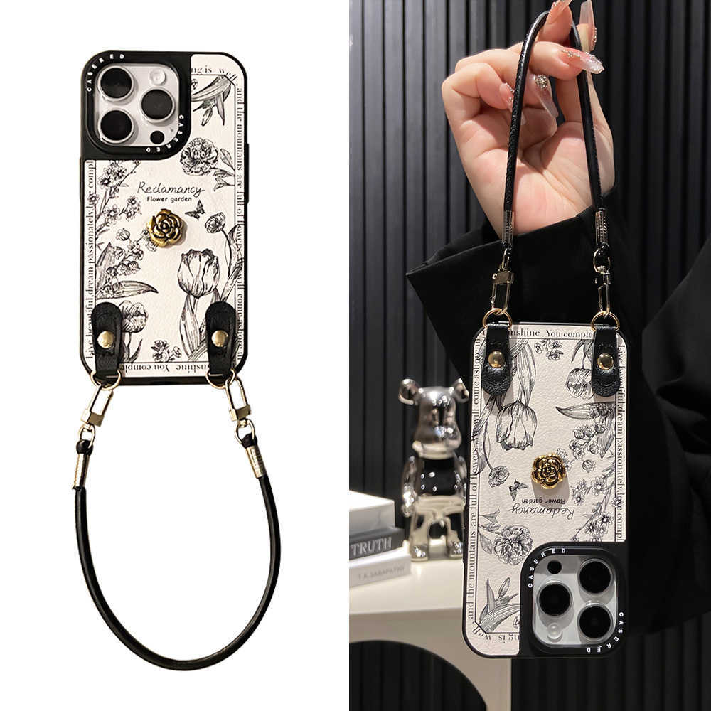 Suitable for 16/17 Pro Max Lanyard Phone Case iPhone 12/13/14/15 Crossbody Shockproof Protective Case J251202