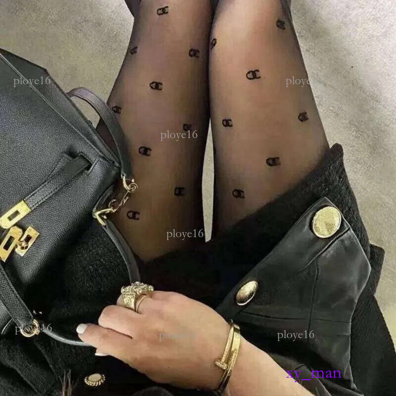 CC Sexy Tights Paris Designer Stockings Luxury Woman Black Hosiery Elastic Stocking Womens Legging Pantyhose Fashion Letter 811 160