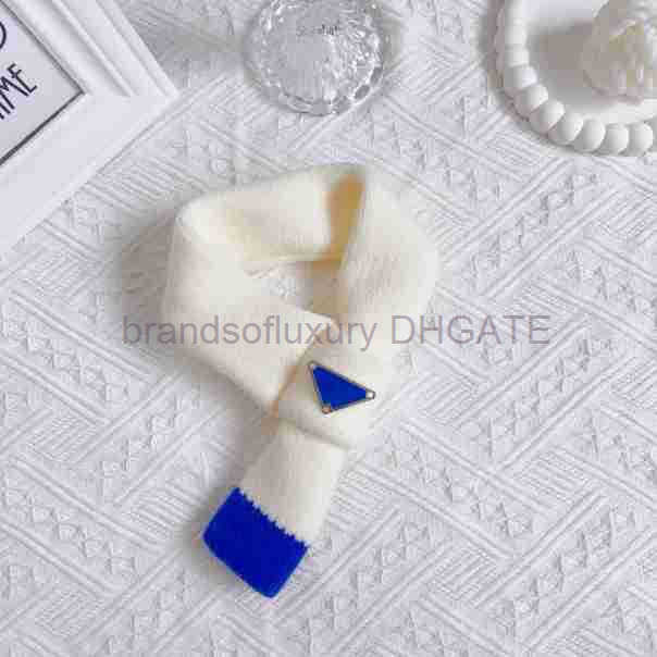 Pet supplies small dogs autumn and winter trendy brand scarves warm woolen scarves cat bibs drool bibs