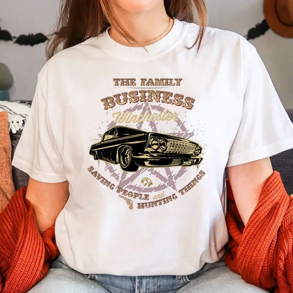 Supernatural T-shirts Women Japanese T-shirts Female Anime Funny Clothing 250402