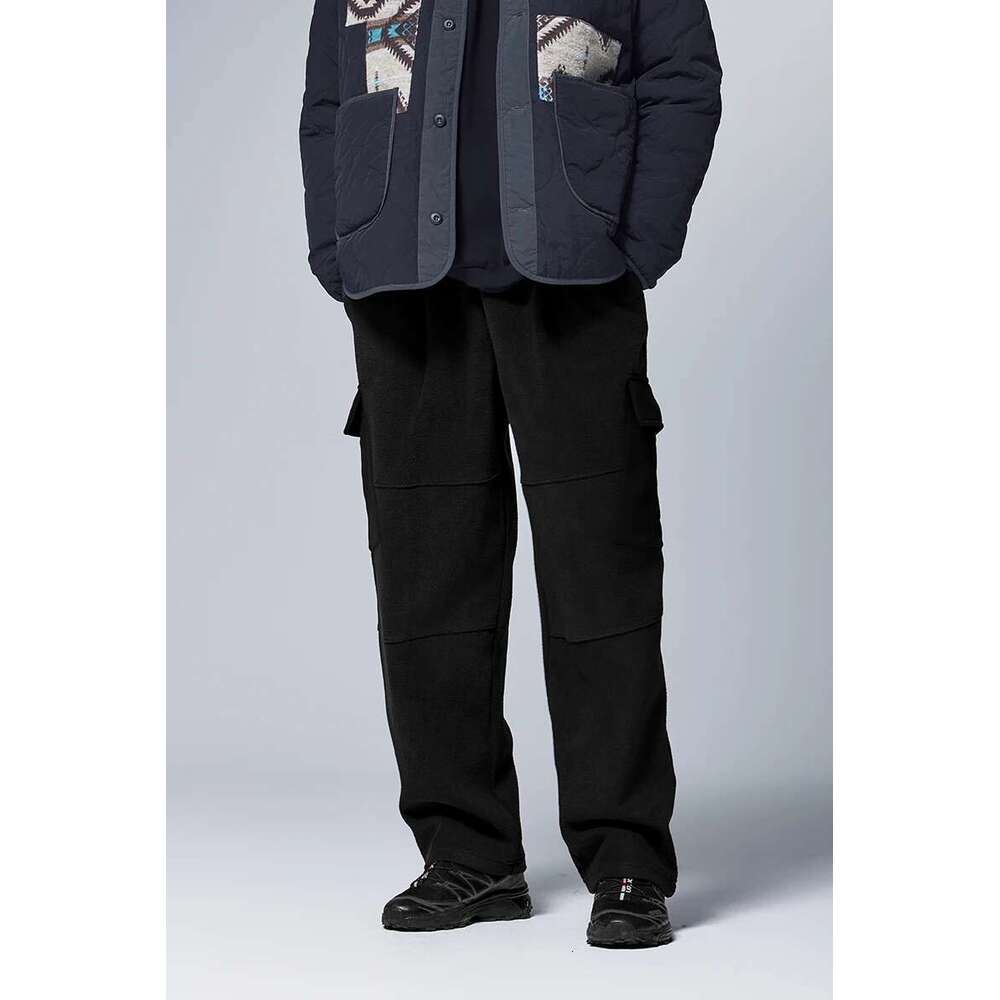 Unisex 325G Fleece Sweatpants American Casual Cargo Temperature-Regulating Straight-Leg Pants For Men