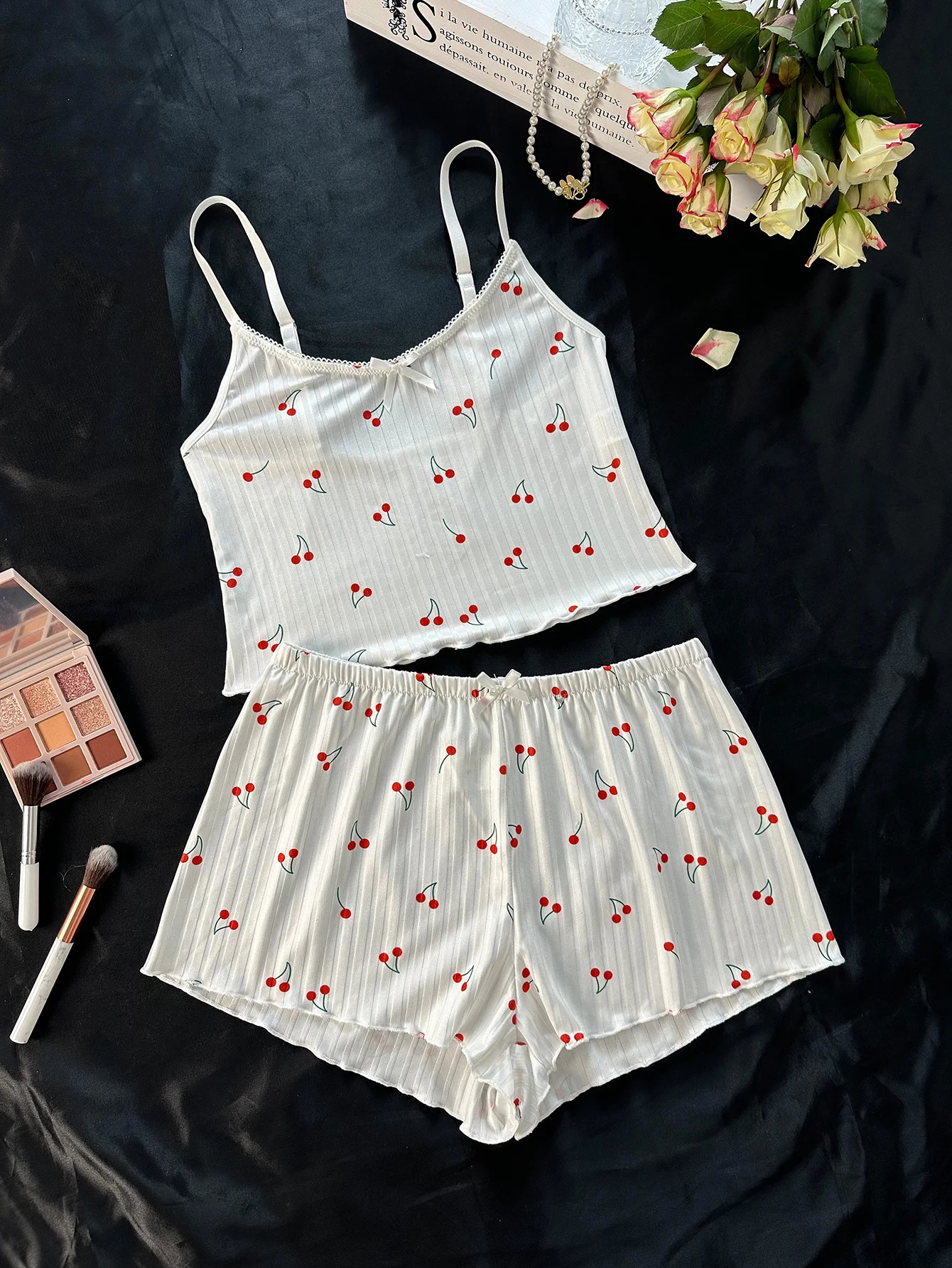 stampup stampup stampup Girl Cute Family Clothing Thin Casual Pamas Sleepwear Top and Underwear Set 250402